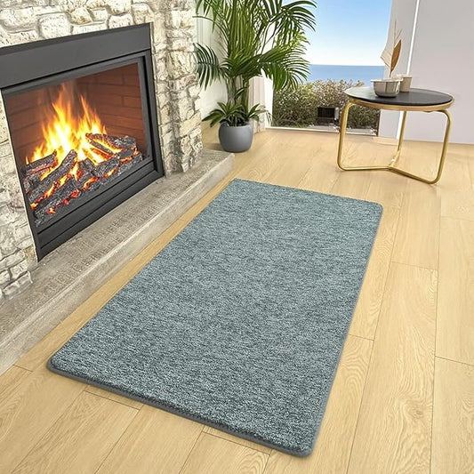 AROGAN Small Washable Area Rugs for Bedroom, 2×4 Runner Rug with Memory Foam for Hallway, Non Slip Fluffy Carpet Indoor Rug Runner for Kitchen, Bedside, Entryway Bathroom Home Decor, Grey