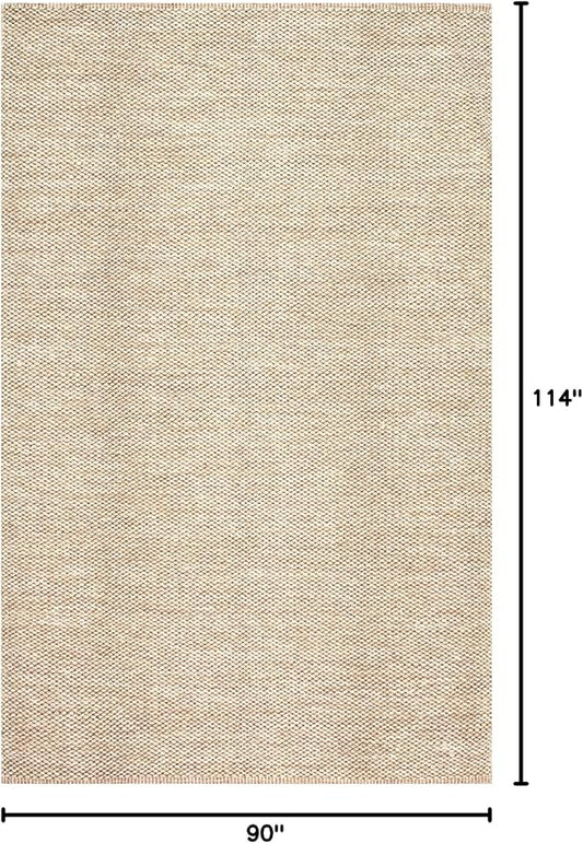 nuLOOM Alessi Solid Farmhouse Cotton Area Rug, 8x10, Beige
