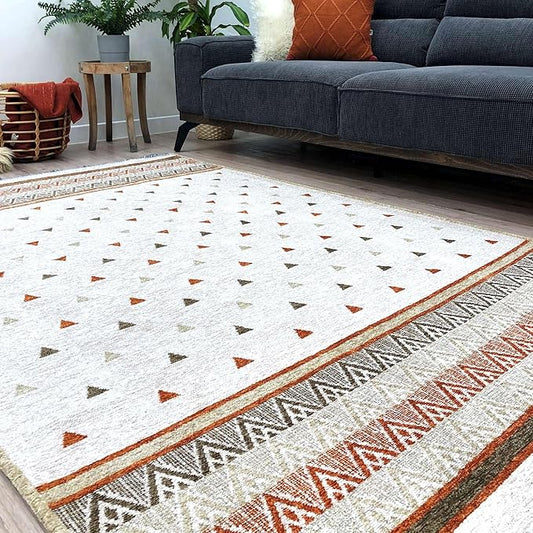 Alfa Rich 3x10 Beige Terracotta Washable Area Rugs for Living Room Kitchen Hallway Decor Runner