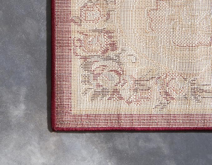 Rugs.com Chateau Collection Rug – 2' x 3' Cream Medium Rug Perfect for Entryways, Kitchens, Breakfast Nooks, Accent Pieces