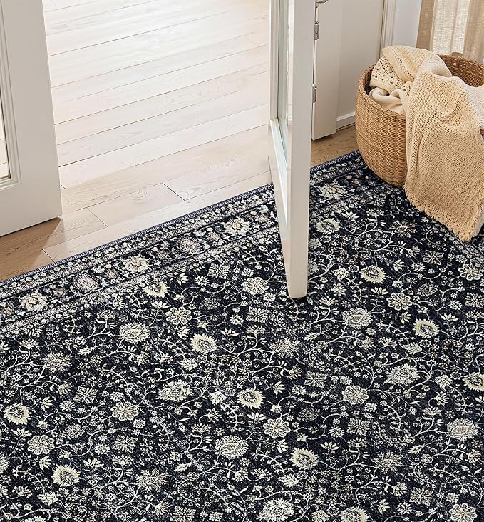 Area Rugs 4x6,Boho Vintage Oriental Washable Rugs,Collapsible Area Rug for Bedroom, Entryway, Kitchen, Bathroom
