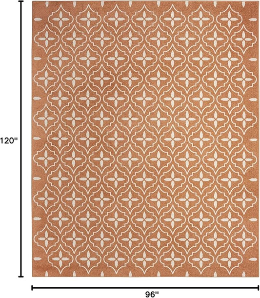 Nourison Home Nourison Essentials Copper 8' x 10' Area Rug - Easy Clean, Non Shedding, Bed Room, Living Room, Dining Room, Kitchen (8' x 10')