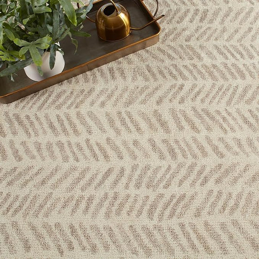 Dash & Albert Rowley Grey Machine Washable Rug, 7.5 X 9.5 Feet, Grey Graphic Pattern - Premium Luxury Hotel Quality Soft Breathable Hypoallergenic Machine Washable Easy Care All Season Comfortable