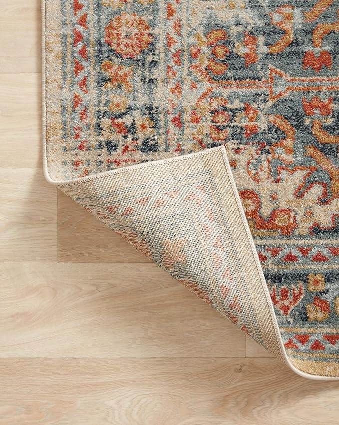 Loloi Jocelyn Collection JOC-03 Mist/Multi 9'-6" x 12'-6" .38" Thick Area Rug
