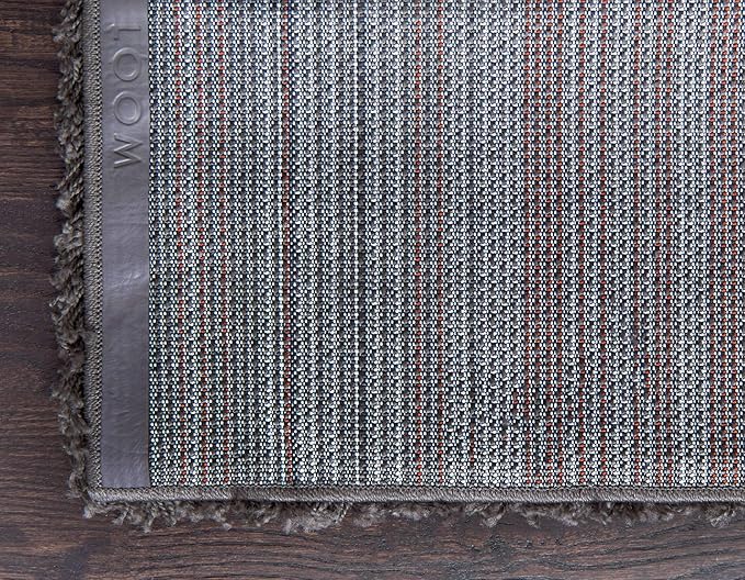 Unique Loom Solid Shag Collection Area Rug (2' x 3' 1" Rectangle, Graphite Gray)