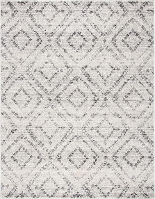 SAFAVIEH Adirondack Collection X-Large Area Rug - 11' x 15', Light Grey & Grey, Modern Distressed Design, Non-Shedding & Easy Care, Ideal for High Traffic Areas in Living Room, Bedroom (ADR131C)