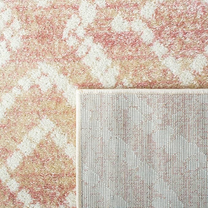 SAFAVIEH Adirondack Collection Area Rug - 6' x 9', Rose & Gold, Modern Diamond Distressed Design, Non-Shedding & Easy Care, Ideal for High Traffic Areas in Living Room, Bedroom (ADR131Q)
