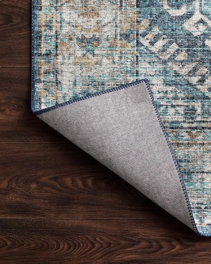 Loloi Skye Collection SKY-03 Denim/Natural 6'-0" x 6'-0" Round Area Rug