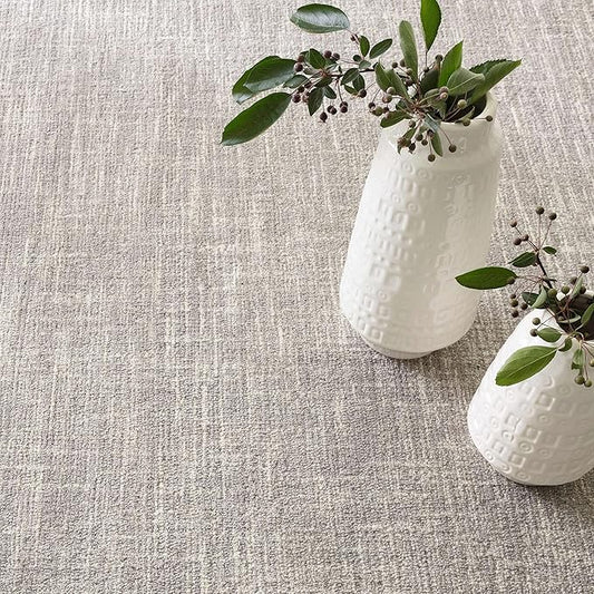 Dash and Albert Crosshatch Wool Area Rug - 2.5' x 8' Runner Dove Grey Solid Hand Micro Hooked Accent Rug - Durable, High Traffic Areas Bedroom, Hallway, Stairs