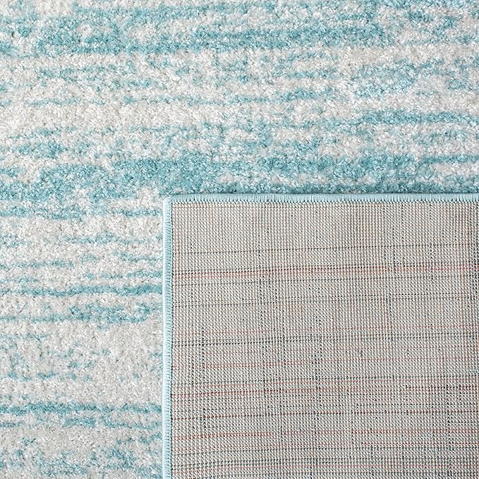 SAFAVIEH Area Rug 9x12 - Adirondack Collection - Large - Aqua & Ivory, Modern Ombre Design, Non Shedding & Easy to Clean, Ideal for Living Room, Bedroom, Office, Dining Space (ADR113J)