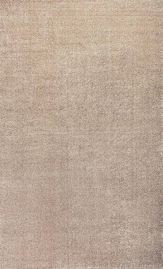 Eyely UES100G-15 Supersoft Haze Solid Low-Pile Indoor Area Rug, Coastal, Bohemian, Minimalist, Classic, Casual for Bedroom,Kitchen,Living Room,Non Shedding,Easy-Washing, Beige, 12 X 15