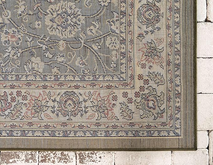 Unique Loom Sialk Hill Collection Area Rug - Washington (2' 2" x 3' 1" Rectangle Green/Hunter Green)