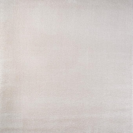 Eyely UES100D-5SQ Supersoft Haze Solid Low-Pile Indoor Area Rug Casual;Contemporary;Solid;Traditional, Bedroom, Kitchen, Living Room, Easy-Cleaning, Non-Shedding, 5' Square, Ivory