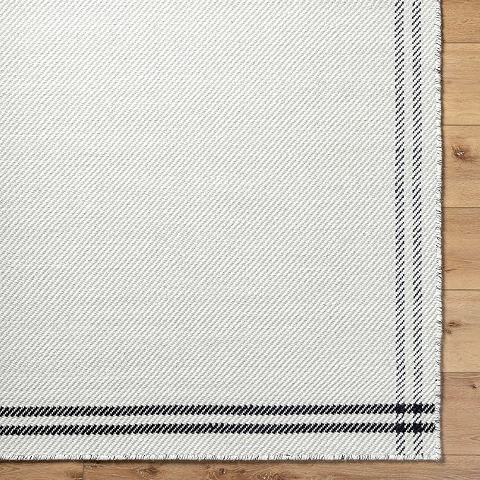 Mark&Day Wool Rugs, 4x6 Janmichael Cottage Light Silver/Black Area Rug, Silver Black Carpet for Living Room, Bedroom or Kitchen (3'6" x 5'6")