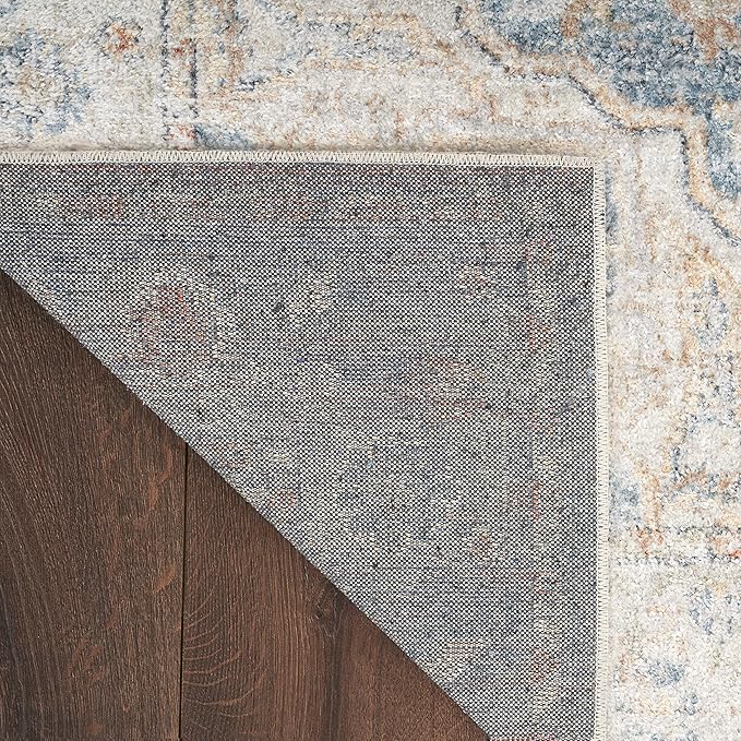 Nourison Home Astra Machine Washable Denim Multicolor 3'3" x 5' Area Rug - Easy Clean, Non Shedding, Bed Room, Living Room, Dining Room, Kitchen (3' x 5')
