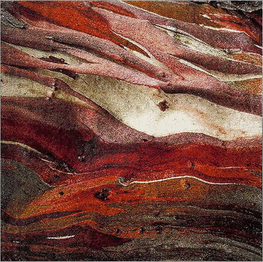 SAFAVIEH Glacier Collection Area Rug - 5'3" Square, Red & Multi, Modern Abstract Design, Non-Shedding & Easy Care, Ideal for High Traffic Areas in Living Room, Bedroom (GLA126A)