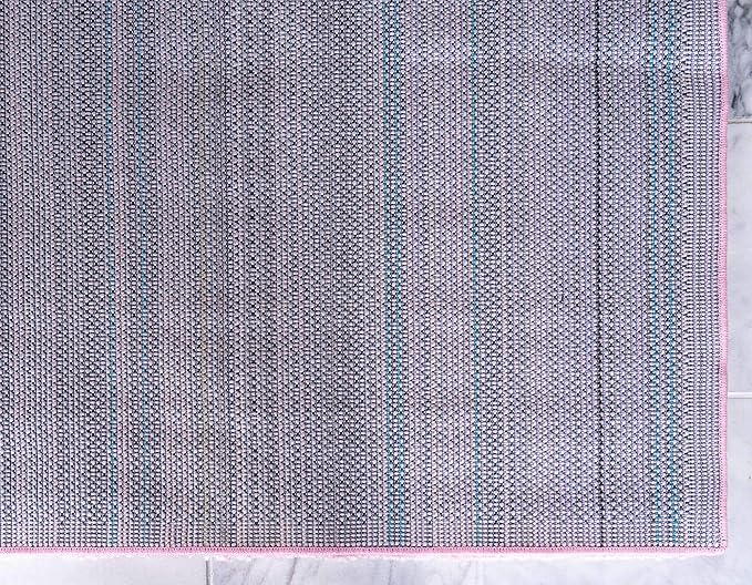 Unique Loom Solo Collection Area Rug - Calabasas (2' 2" x 13' Runner, Pink)