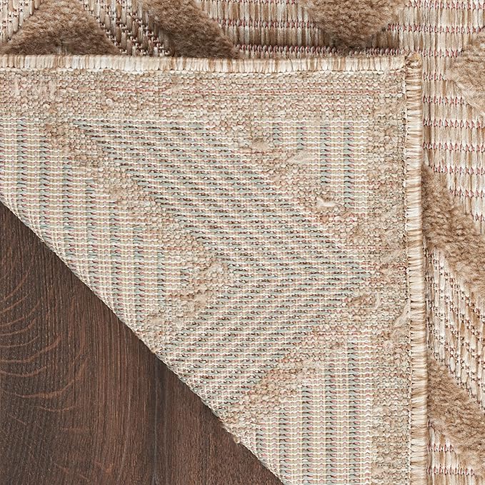 Nourison Home Versatile Natural Beige 2' x 4' Area Rug - Easy Clean, Non Shedding, Bed Room, Living Room, Dining Room, Kitchen (2' x 4')