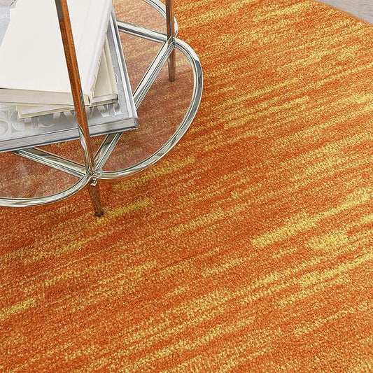 Nourison Home Nourison Essentials Sunburst 4' x Round Area Rug - Easy Clean, Non Shedding, Bed Room, Living Room, Dining Room, Kitchen (4' x Round)