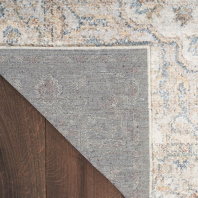 Nourison Home Astra Machine Washable Traditional Grey/Multi 6'7" x 9' Area Rug, Easy Cleaning, Non Shedding, Bed Room, Living Room, Dining Room, Kitchen (7x9)