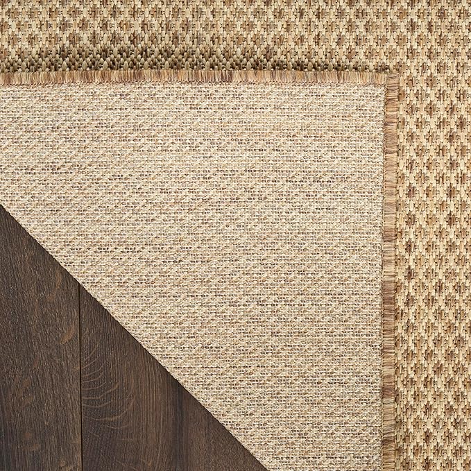 Nourison Home Courtyard Jute 4' x 6' Area Rug - Easy Clean, Non Shedding, Bed Room, Living Room, Dining Room, Kitchen (4' x 6')