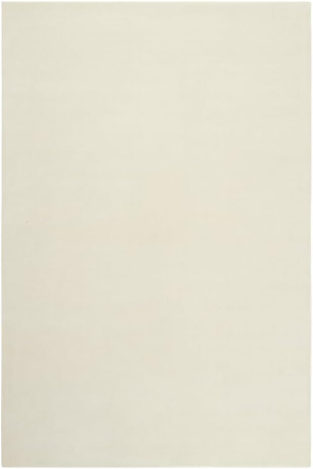 Hand-Tufted Wool Square Area Rug – Soft Premium Wool Carpet for Living Room, Bedroom & Home Décor – 6X6 ft| Dusty White – Durable, Non-Slip Backing, Handcrafted Rug