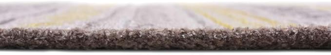 Alfa Rich 5x8 Yellow Gray White Washable Area Rugs for Living Room Bedroom Kitchen Cotton Decor Rug