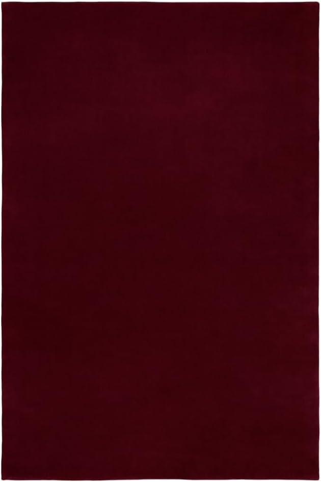 Hand-Tufted Wool Rectangle Area Rug – Soft Premium Wool Carpet for Living Room, Bedroom & Home Décor – 11X15 ft| Deep Wine – Durable, Non-Slip Backing, Handcrafted Rug