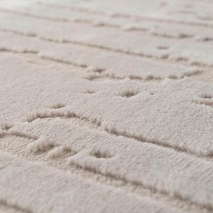 Revival Rugs Ebb 5'3"x8' Washable Area Rug for Living Room Bedroom - 100% Recycled Oeko-TEX Certified, Medium Pile, Taupe