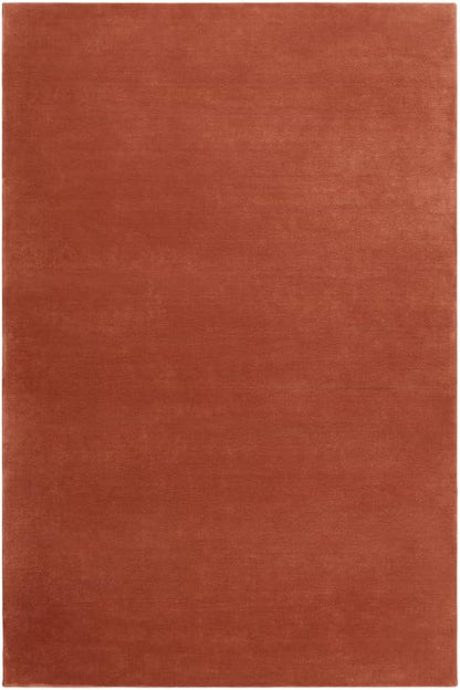 Hand-Tufted Wool Rectangle Area Rug – Soft Premium Wool Carpet for Living Room, Bedroom & Home Décor – 7X11 ft| Brick Red – Durable, Non-Slip Backing, Handcrafted Rug