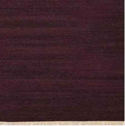 Rugsotic Carpets Hand Woven Flat Weave Kilim Wool ECO-Friendly Area Rugs - 10'x10', Square Shape, Plum Color, Solid Plain Design, Low Pile Handmade Area Rugs for Living Room, Bed Room (D00111)