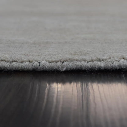 Hand Knotted Loom Wool ECO-Friendly Area Rugs - 10'x10', Octagon, Beige Color, Solid Plain Design, High Pile Handmade Anti Skid Area Rugs for Living Room, Bed Room (L00111)