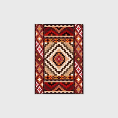 Vintage Boho Area Rugs Multicolor Ethnic Style Geometric Splicing Carpets Bedroom Living Room Kitchen Floor Mats Indoor Outdoor Non-Shedding Runner Rug Home Décor Carpet 3' X 4'