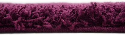 Unique Loom Solid Shag Collection Area Rug (8'x 11' Rectangle, Eggplant Purple)