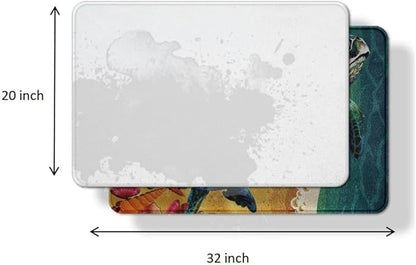 Erosebridal Girls Groovy Flower Bathroom Rugs for Kids Teens Two Groovy Party Decorations Bath Mat Pastel Rainbow Floral Non Slip Bath Rugs Botanical Plants Theme Fluffy Plush Rugs 20x32