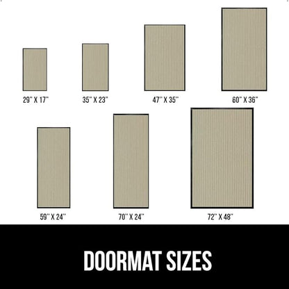 GORILLA GRIP Waterproof Traffic Guard Door Mat, 72x48, Heavy Duty Entryway Mats, Strong Rubber Back Commercial Utility Rugs for Office Hallway, Garage Floor and Home, Low Profile Carpet Runner, Beige