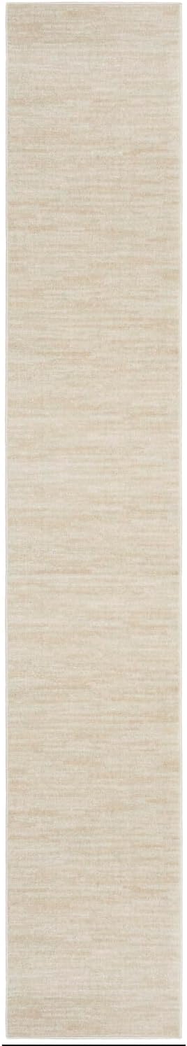 Nourison Home Nourison Essentials Ivory Beige 2'2" x 16' Area Rug - Easy Clean, Non Shedding, Bed Room, Living Room, Dining Room, Kitchen (16' Runner)