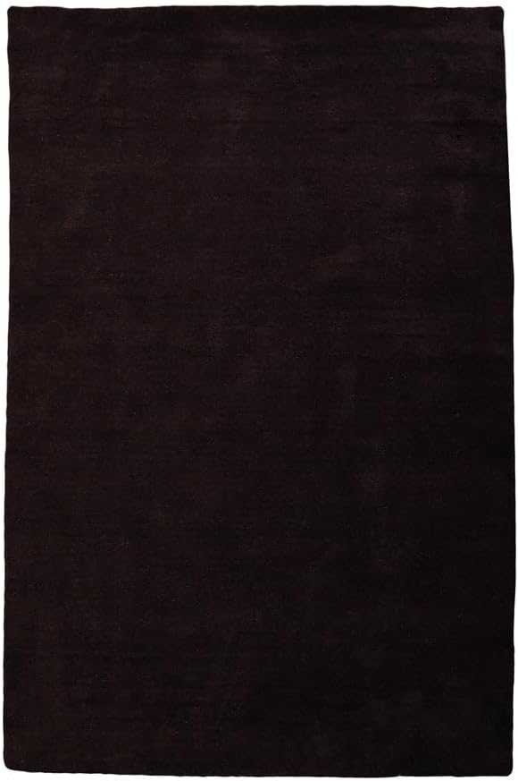 Rugsotic Carpets Hand Knotted Gabbeh Wool 3'x5' Area Rug Solid Brown L00111