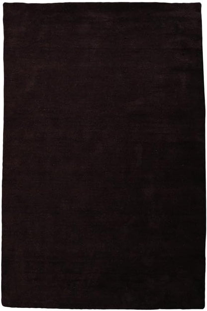 Rugsotic Carpets Hand Knotted Gabbeh Wool 3'x5' Area Rug Solid Brown L00111