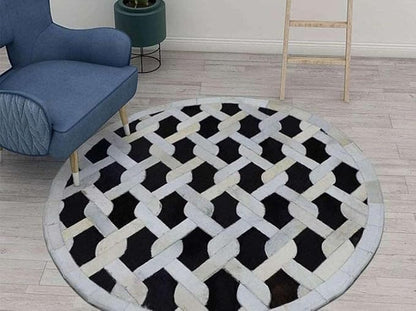 Geometric Lattice Area Rug – Modern Designer Pattern Carpet for Living Room, Bedroom & Office – Anti-Slip Soft Decorative Rug – Contemporary Floor Mat for Stylish Home Décor (Round-10x10)