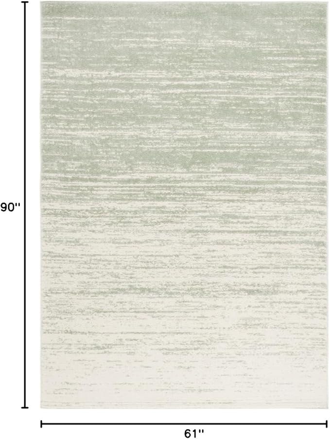 SAFAVIEH Adirondack Collection Area Rug - 5'1" x 7'6", Sage & Ivory, Modern Ombre Design, Non Shedding & Easy to Clean, Ideal for Living Room, Bedroom, Office, Dining Space (ADR113X)
