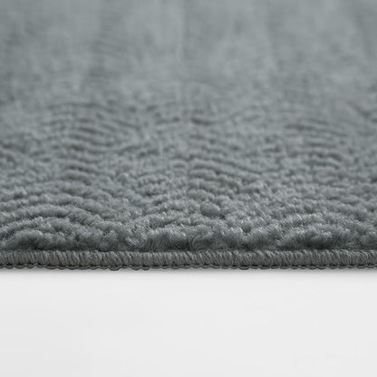 Faux Cashmere Area Rug - 5x7 Modern Low Pile Non-Slip Carpet for Living Room Bedroom, Gray