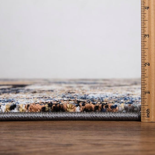 Keen Home Design Area Rugs - 2x20 Non-Shedding, Abstract Rugs for Kitchen, Living Room, Bedroom, Dining Room, Entryway - Size: 2'8" x 20', Multi
