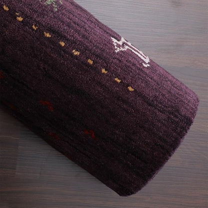 Hand Knotted Loom Wool ECO-Friendly Area Rugs - 2'6''x10', Runner, Brown Color, Solid Plain Design, High Pile Handmade Anti Skid Area Rugs for Living Room, Bed Room (L00111)