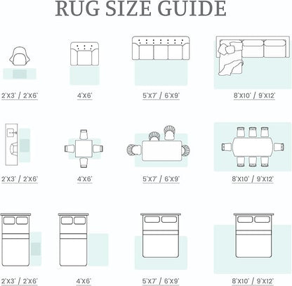 9x12 Area Rug Living Room: Washable Boho Geometric Moroccan Rug Neutral Modern Farmhouse Indoor Soft Non Slip Ultra Thin Large Printed Pattern Carpet for Bedroom Home Office (Grey, 9'x12')