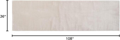 Revival Rugs Stripe 2'7"x9' Machine Washable Runner Rug for Hallway Entryway - 100% Recycled Oeko-TEX Certified, Medium Pile, Taupe