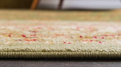 Unique Loom Voyage Collection Traditional Oriental Classic Intricate Design Area Rug (5' 0 x 8' 0 Rectangular, Green/Ivory)