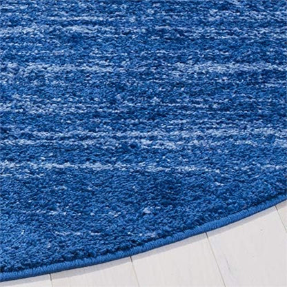 SAFAVIEH Adirondack Collection Area Rug - 9' Round, Light Blue & Dark Blue, Modern Ombre Design, Non Shedding & Easy to Clean, Ideal for Living Room, Bedroom, Office, Dining Space (ADR113F)