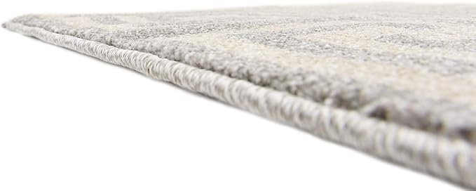 Unique Loom Athens Collection Classic Geometric Modern Border Design Area Rug (2' 7 x 10' 0 Runner, Gray/ Beige)