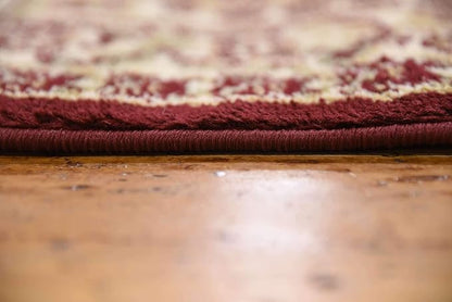 Unique Loom Versailles Collection Traditional Classic Medallion Floral Motif Area Rug (4' 0 x 4' 0 Square, Burgundy/ Ivory)
